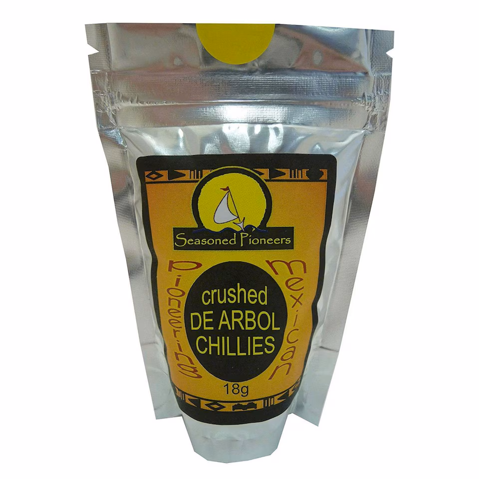 Seasoned Pioneers Crushed De Arbol Chillies 10g