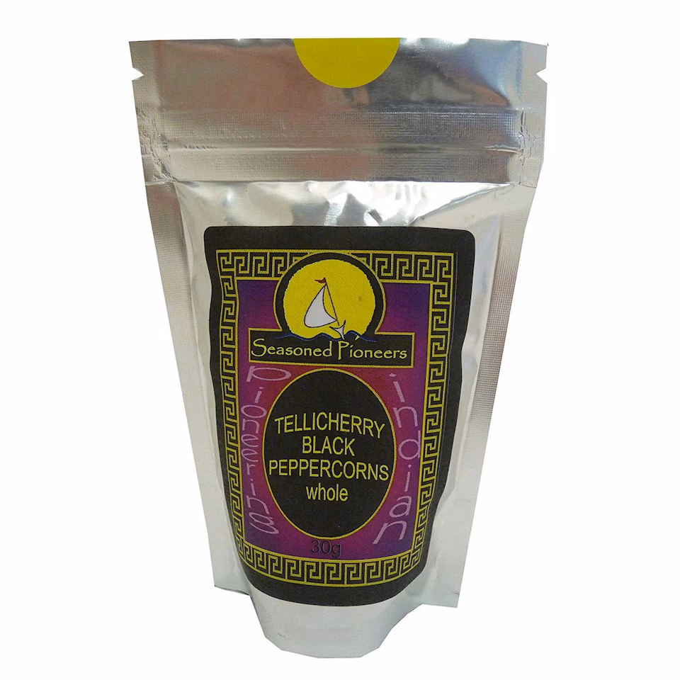 Seasoned Pioneers Tellicherry Whole Black Peppercorns 30g