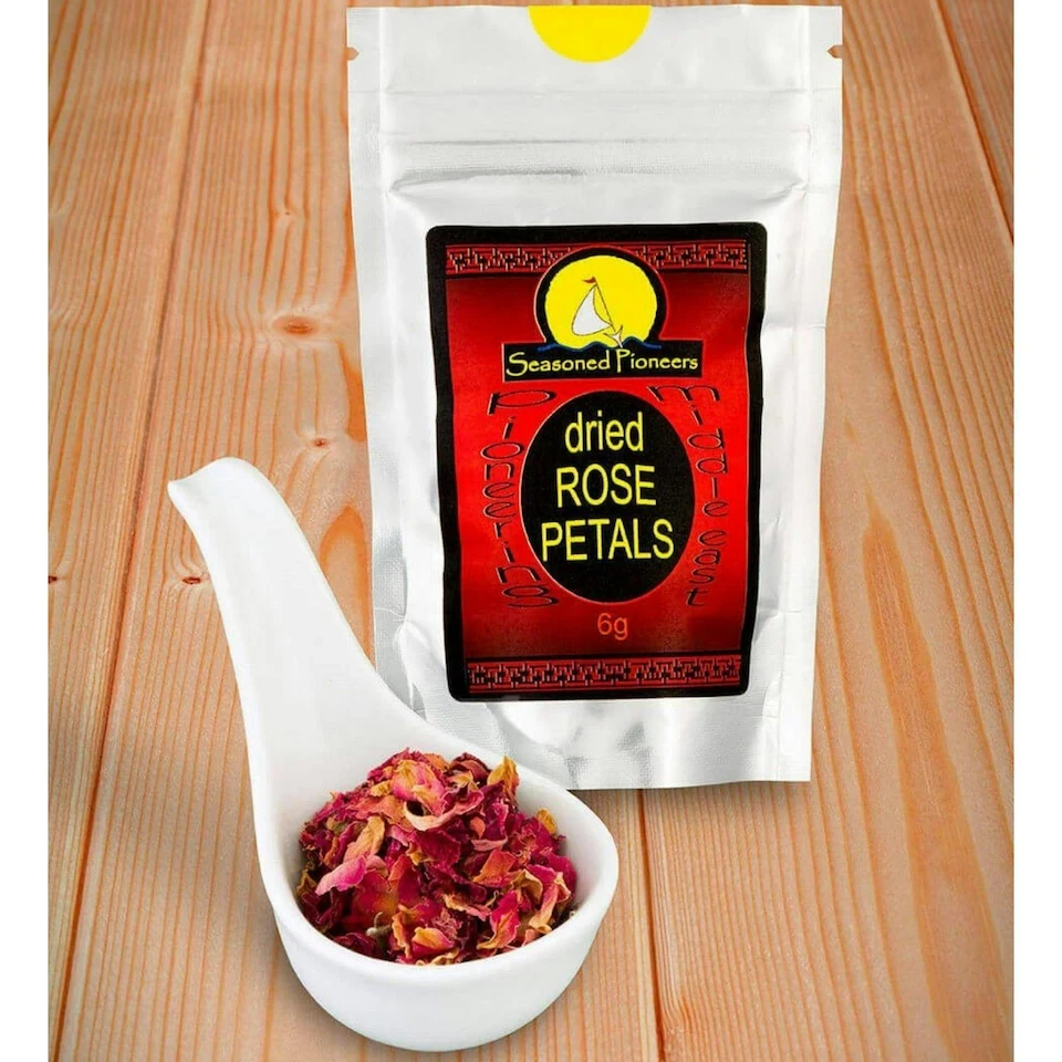 Seasoned Pioneers Edible Dried Rose Petals Packet 6g