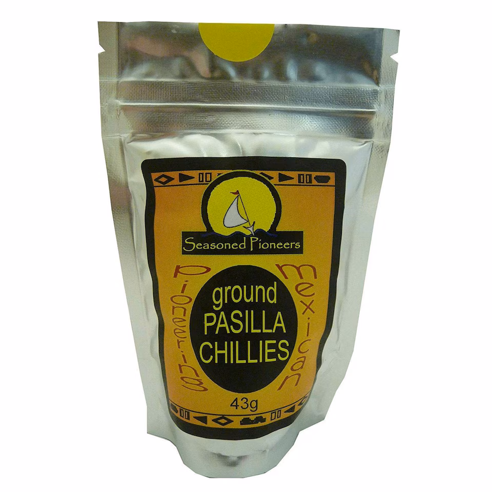 Seasoned Pioneers Ground Pasilla Chillies 43g