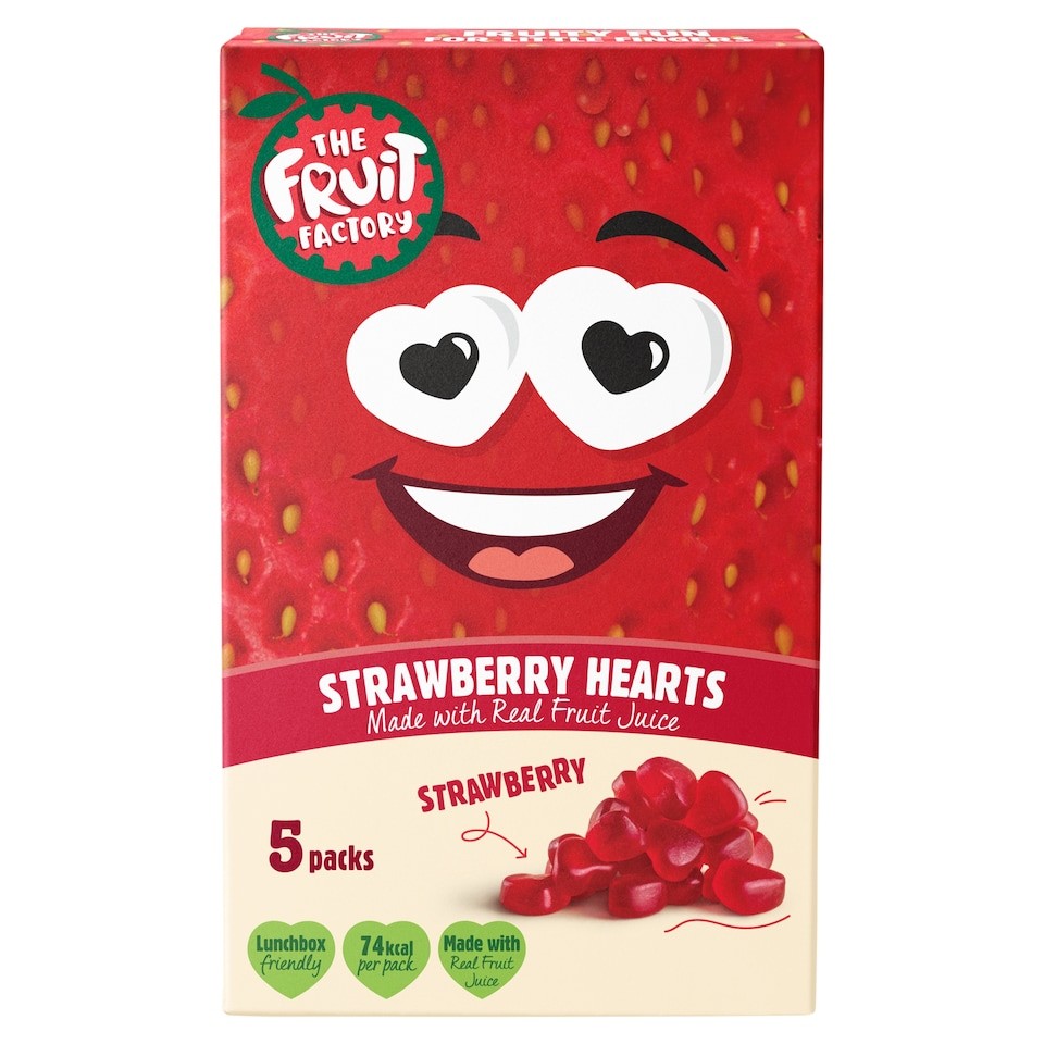 Fruit Factory Fruit Hearts Strawberry 5X20g