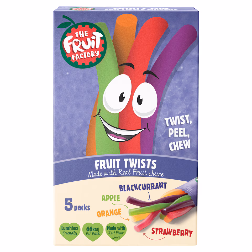 Fruit Factory 4 Flavour Fruit Twists 5 X 18G