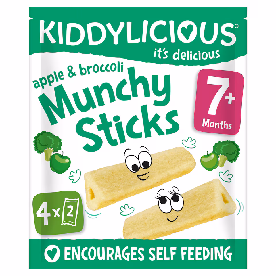 Kiddylicious Apple & Broccoli Munchy Sticks 4x4g