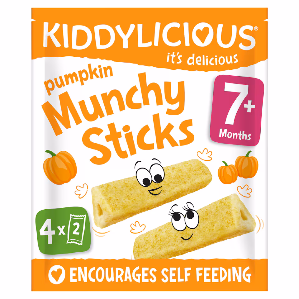 Kiddylicious Pumpkin Munchy Sticks 4x4g