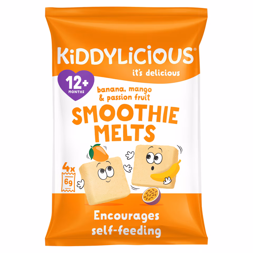 Kiddylicious Banana Mango Smoothie Melts 4X6g