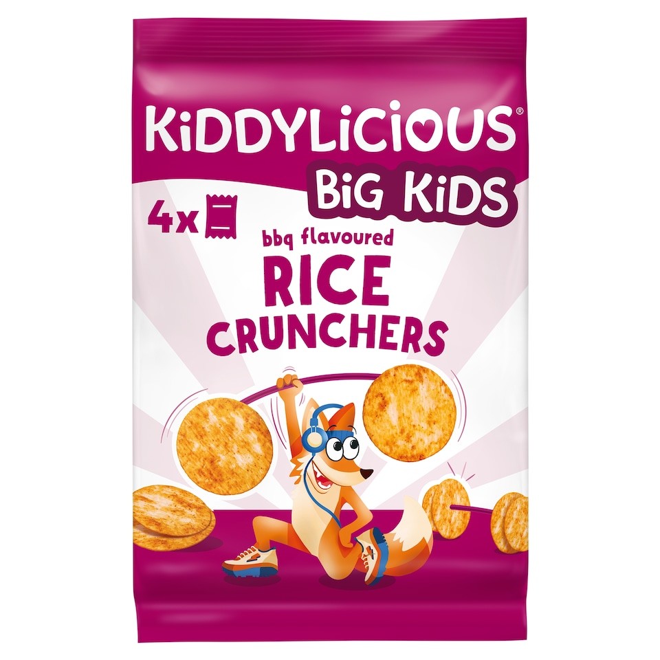 Kiddylicious Big Kids BBQ Rice Crunchers 4x15g