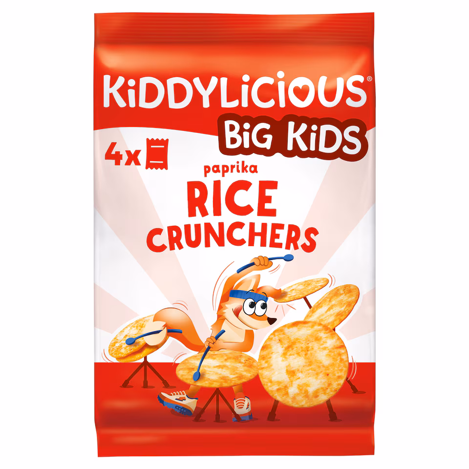 Kiddylicious Big Kids Paprika Rice Crunchers 4x15g