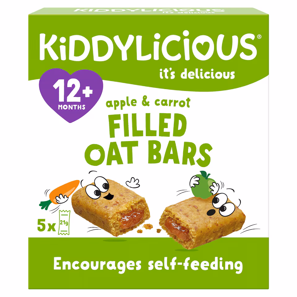 Kiddylicious Apple & Carrot Oat Bars 5x21g