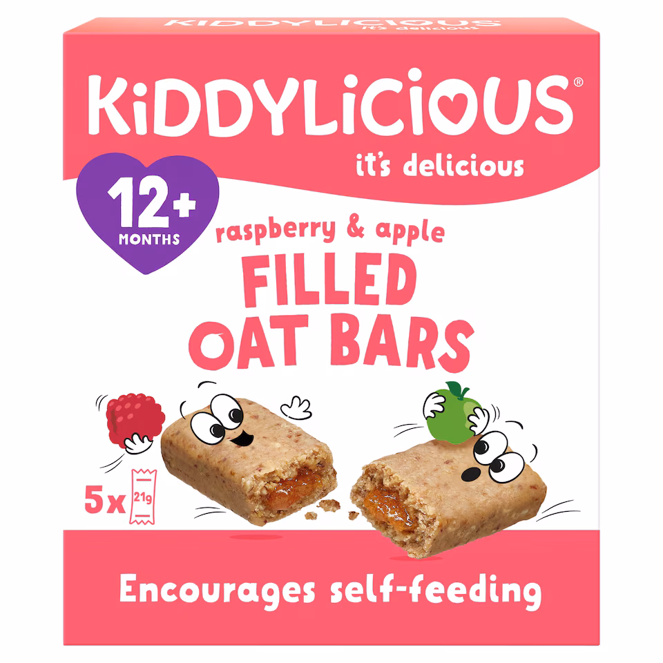 Kiddylicious Raspberry & Apple Oat Bars 5x21g