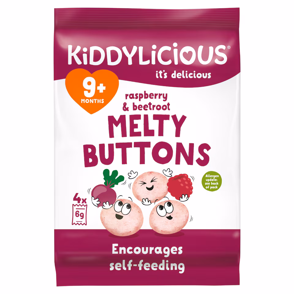 Kiddylicious Buttons Raspberry & Beetroot 30G