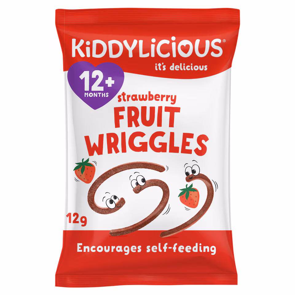 Kiddylicious Strawberry Fruit Wriggles 12G