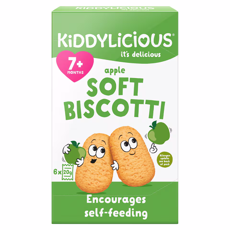 Kiddylicious Apple Soft Biscotti 6X20g