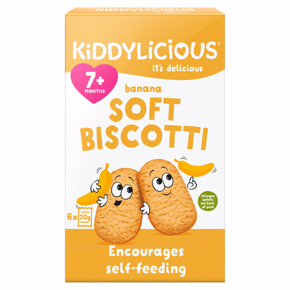 Kiddylicious Banana Soft Biscotti 6X20g
