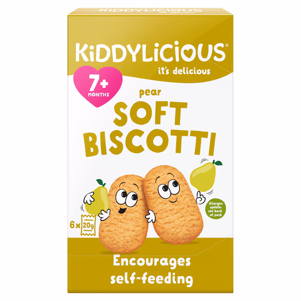 Kiddylicious Pear Soft Biscotti 6x20g