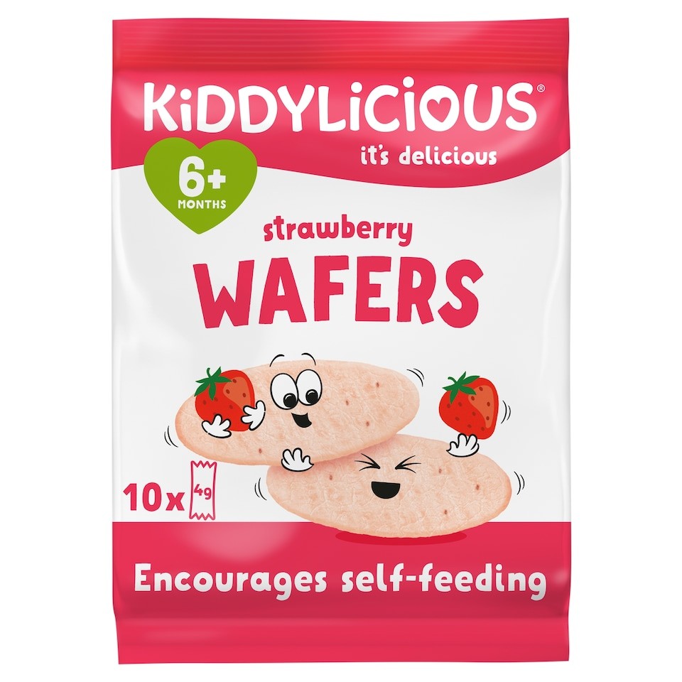 Kiddylicious Strawberry Wafer 10 X4 G