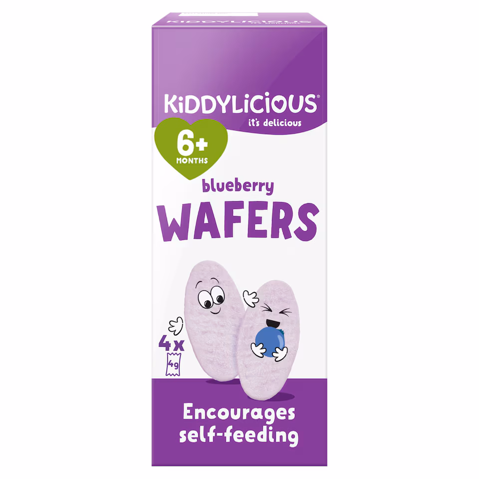 Kiddylicious Blueberry Wafers 6Mth 4Pack 16G