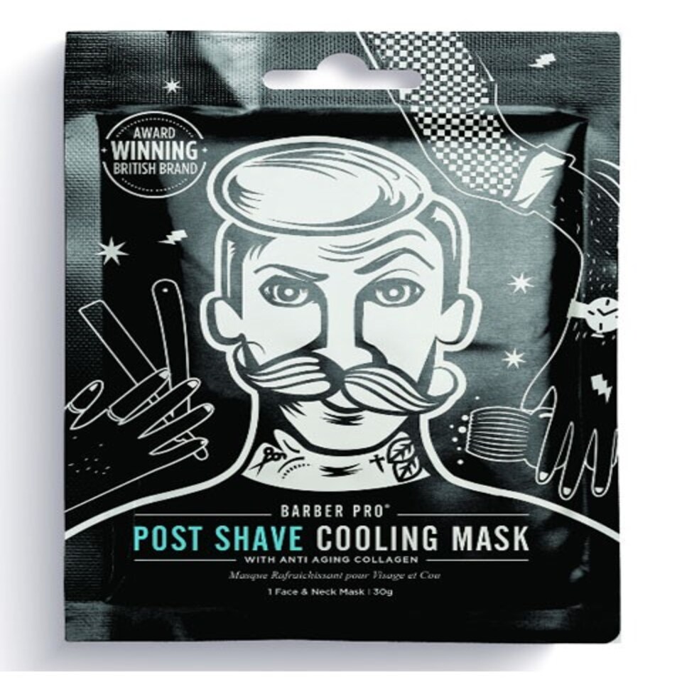 Barber Pro  Post Shave Cooling Mask | White