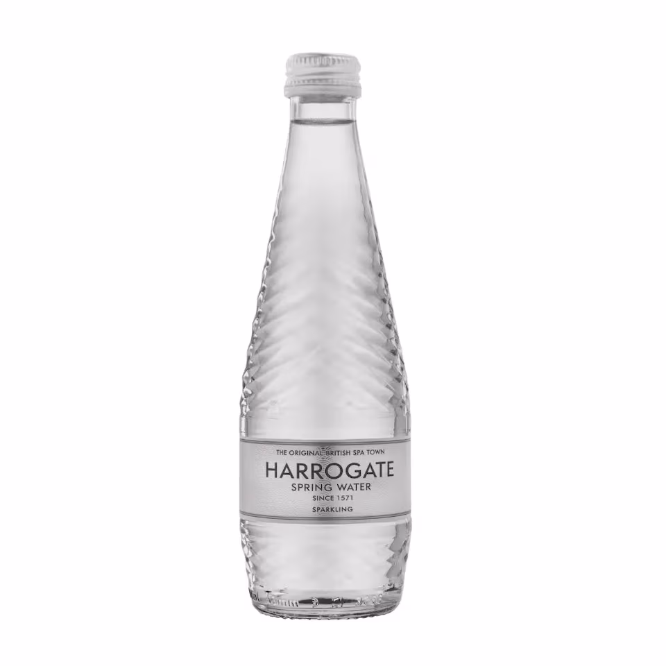Harrogate Water Sparkling Glass Bottle 24 x 330ml