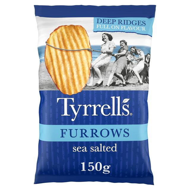 Tyrrells Furrows Sea Salted Sharing Crisps 150g