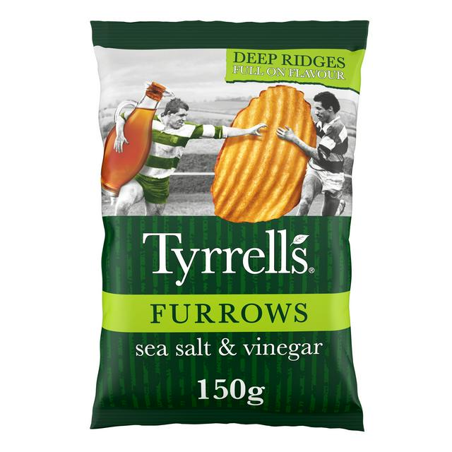 Tyrrells Furrows Sea Salt & Vinegar Sharing Crisps 150g