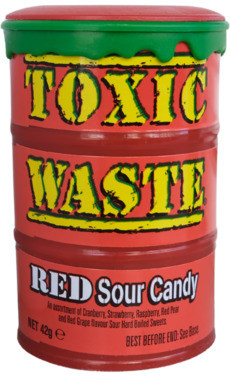 Toxic Waste Red Sour Candy 42g