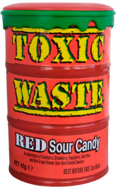 Toxic Waste Red Sour Candy 42g