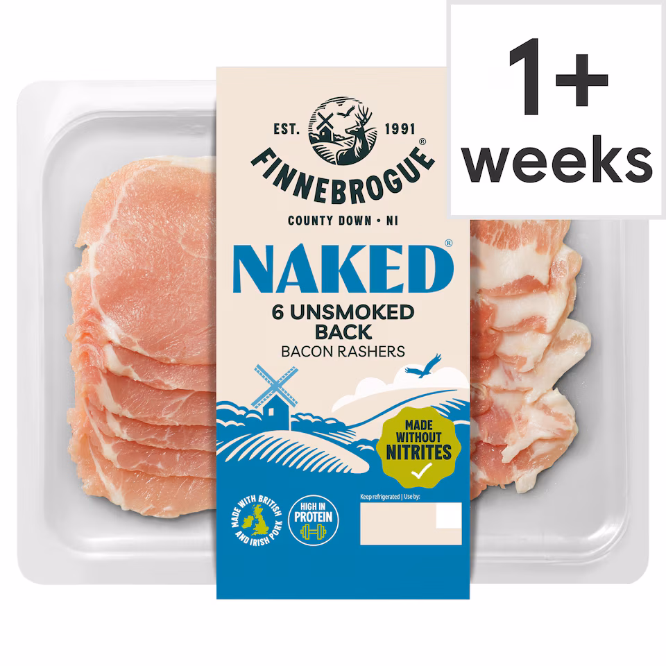 Finne Brogue 6 Naked Unsmoked Back Bacon 200G