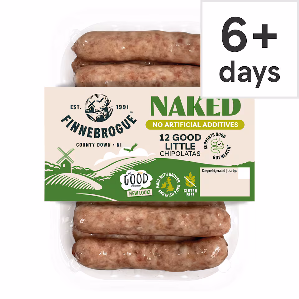 Finnebrogue Naked 12 Good Little Chipolatas 340g
