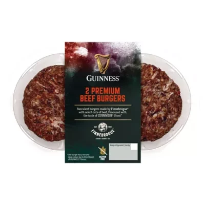 Finnebrogue Guinness 2 Premium Beef Burgers 340g