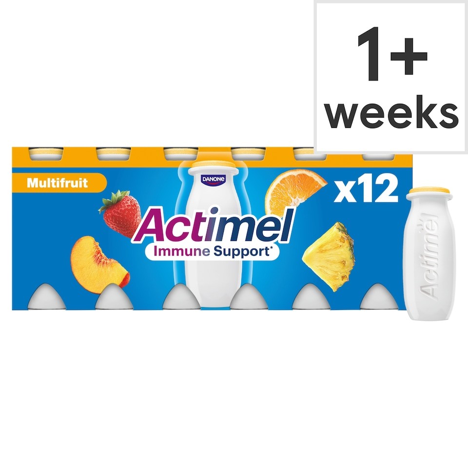 Actimel Immune Support Multifruit Yogurt Drink 12 x 100g
