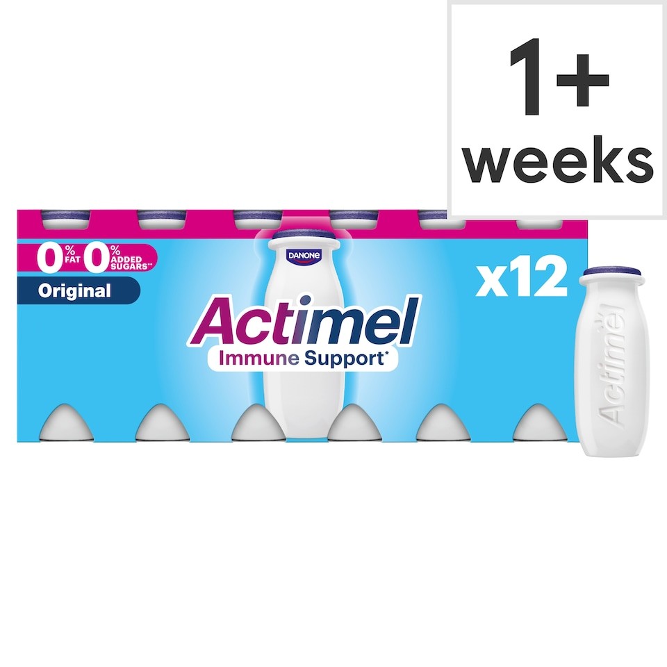 Actimel Original Fat Free Immunity Live Yoghurt Drink 12 x 100g