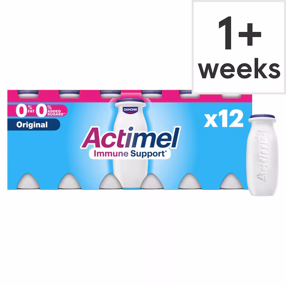 Actimel Original Fat Free Immunity Live Yoghurt Drink 12 x 100g