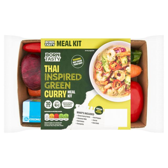 Born Tasty Thai Inspired Green Curry Meal Kit 930g