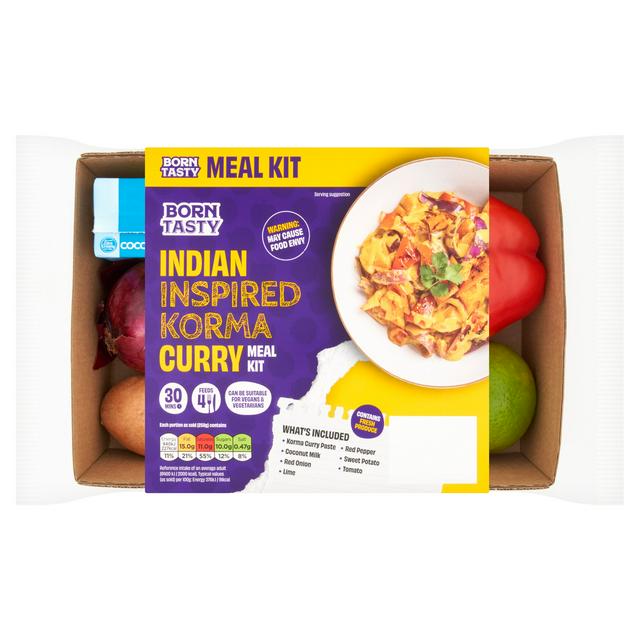 Born Tasty Indian Inspired Korma Curry Meal Kit 1000g