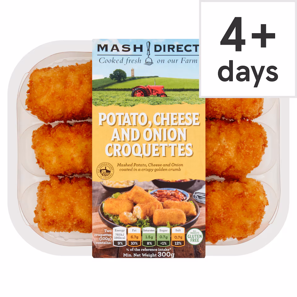Mash Direct Potato Cheese Onion Croquettes 300G
