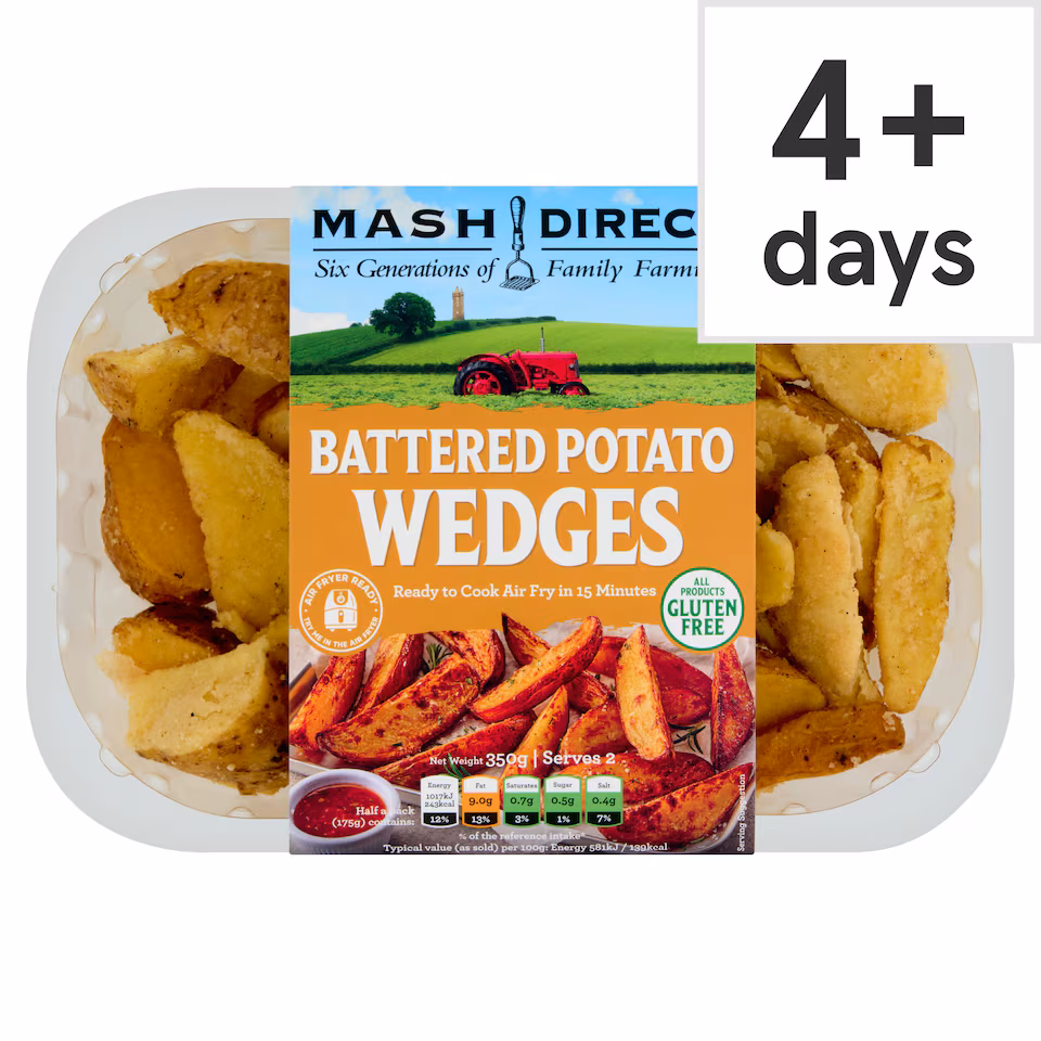 Mash Direct Battered Potato Wedges 350g