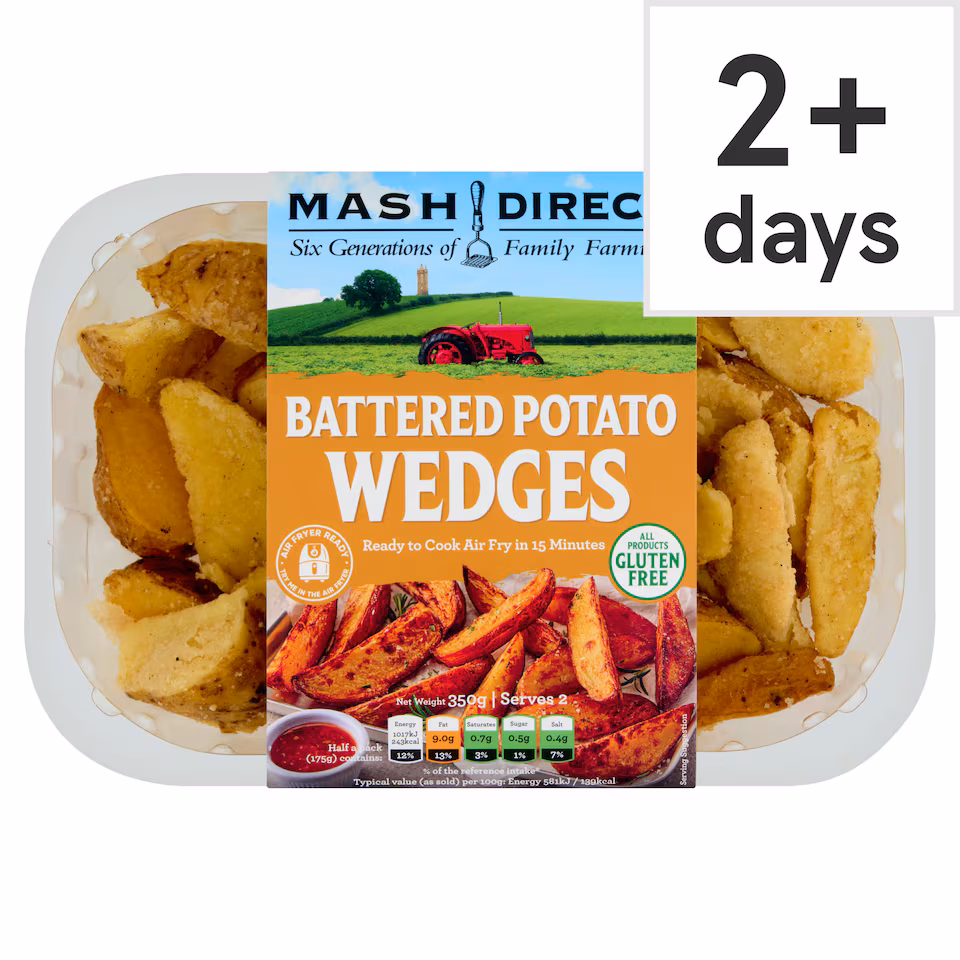 Mash Direct Battered Potato Wedges 350g