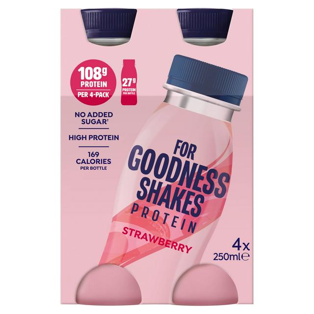 For Goodness Shakes Protein Strawberry 4 x 250ml