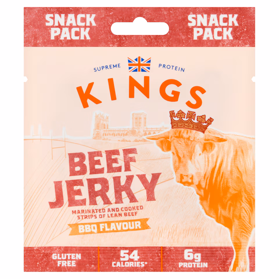 Kings BBQ Flavour Beef Jerky Snack Pack 20g