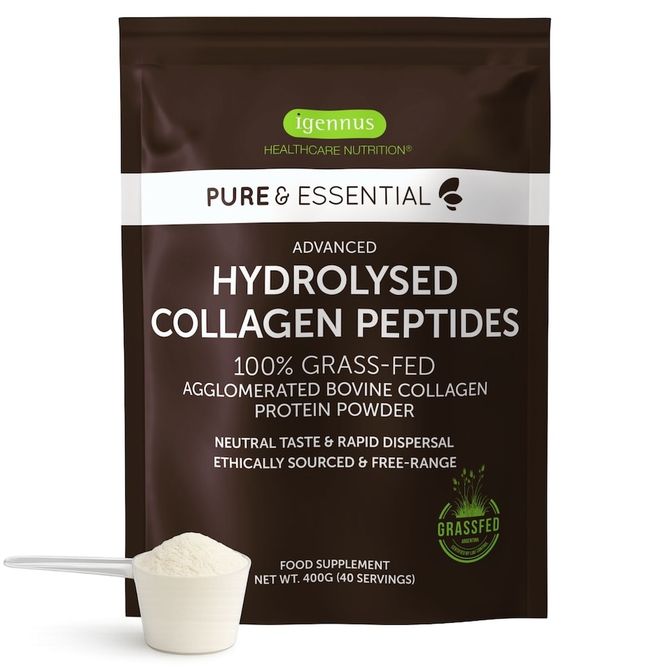 Igennus Advanced Hydrolysed Collagen Peptides, Grass-fed Bovine Collagen Protein Powder, 40 Servings
