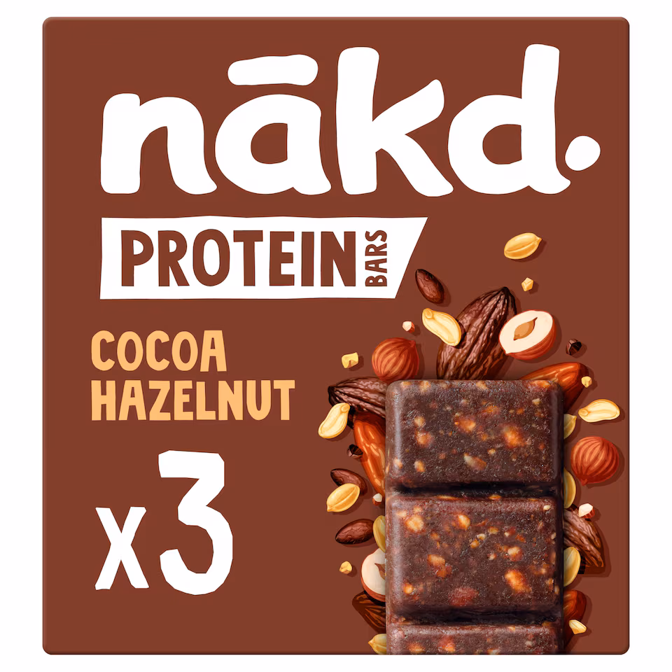 Nakd Protein Bars - Cocoa Hazelnut 3 x 45g