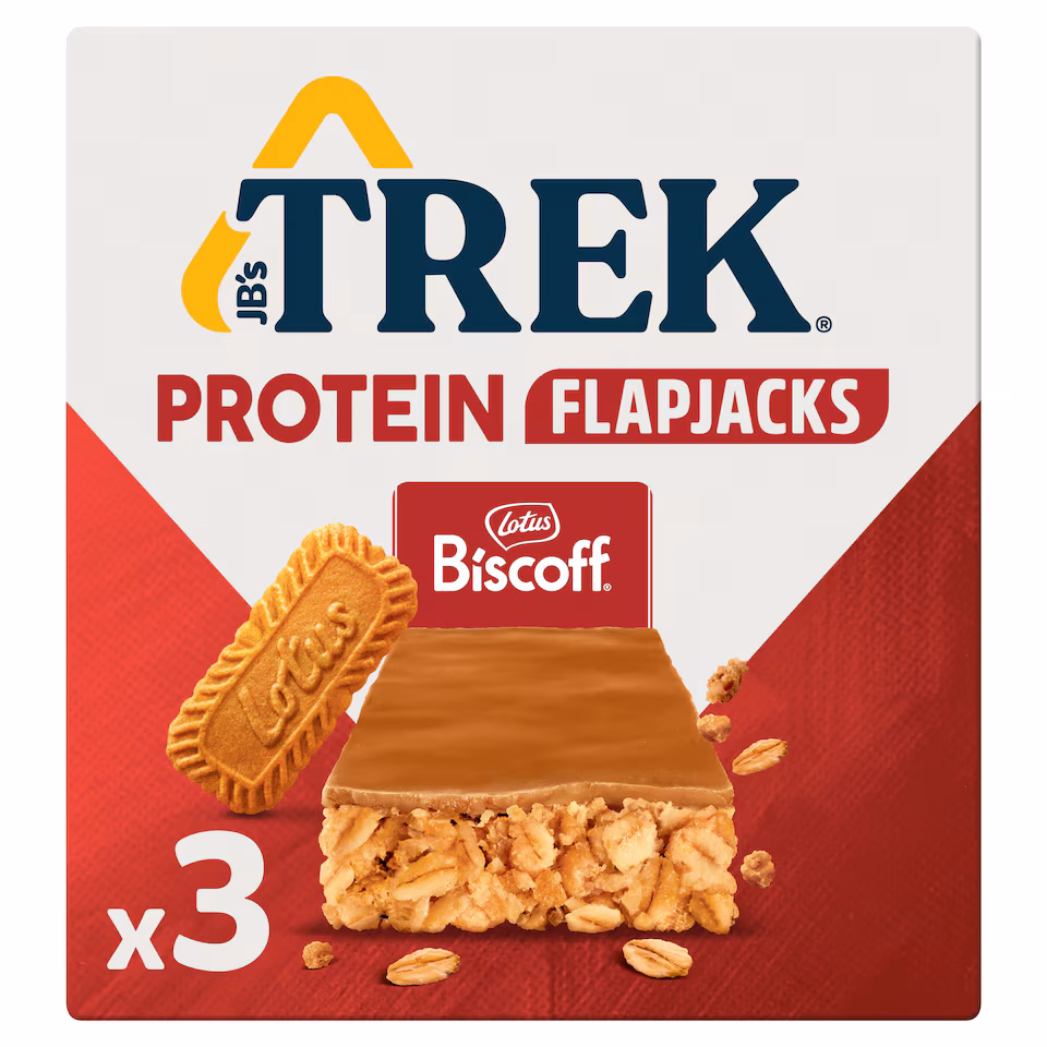 Trek Protein Flapjacks with Lotus Biscoff 3x50g