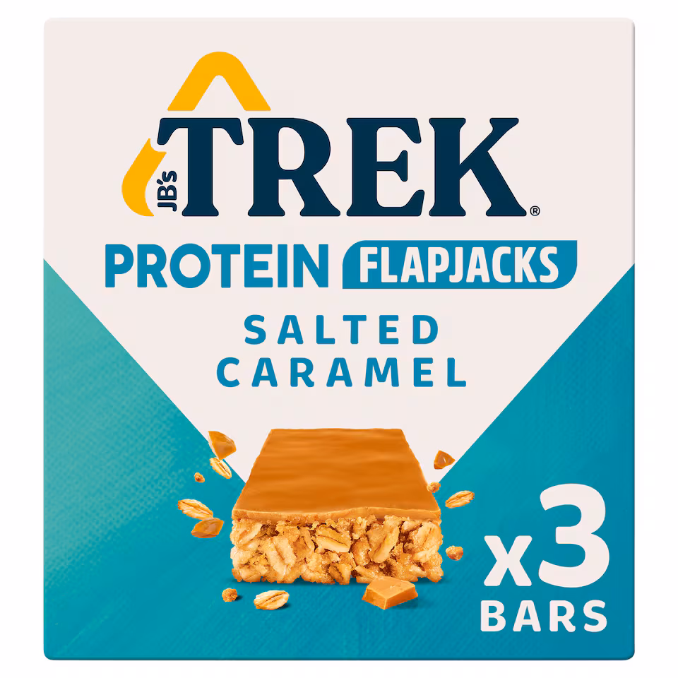 TREK Salted Caramel Protein Flapjacks 3x50g