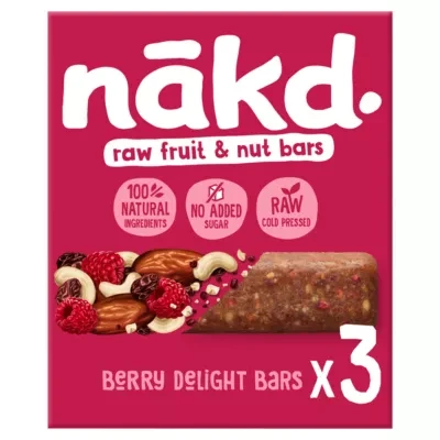 Nakd Berry Delight Fruit & Nut Bars 3x35g