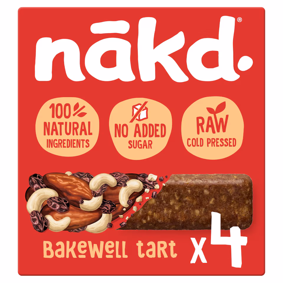 Nakd Bakewell Tart Fruit & Nut Bars 4 Pack 140g