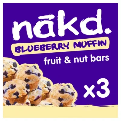 Nakd nakd. Blueberry Muffin Fruit & Nut Bars 3 x 35g