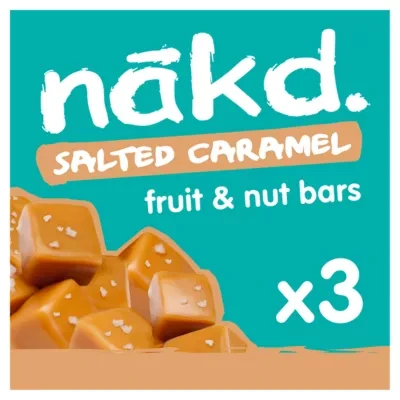 Nakd nakd. Salted Caramel Fruit & Nut Bars 3 x 35g
