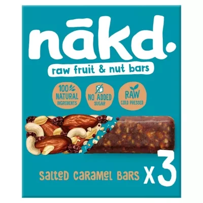 Nakd Salted Caramel Raw Fruit & Nut Bars 3 x 35g