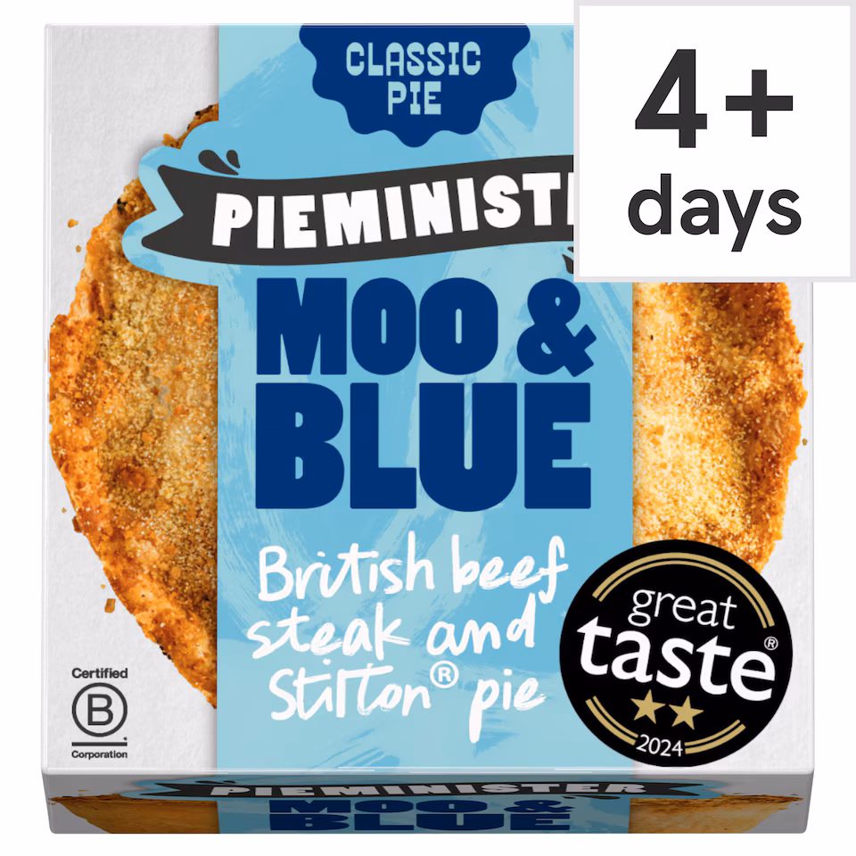Pieminister Moo & Blue Pie with British Beef Steak & Stilton 255G