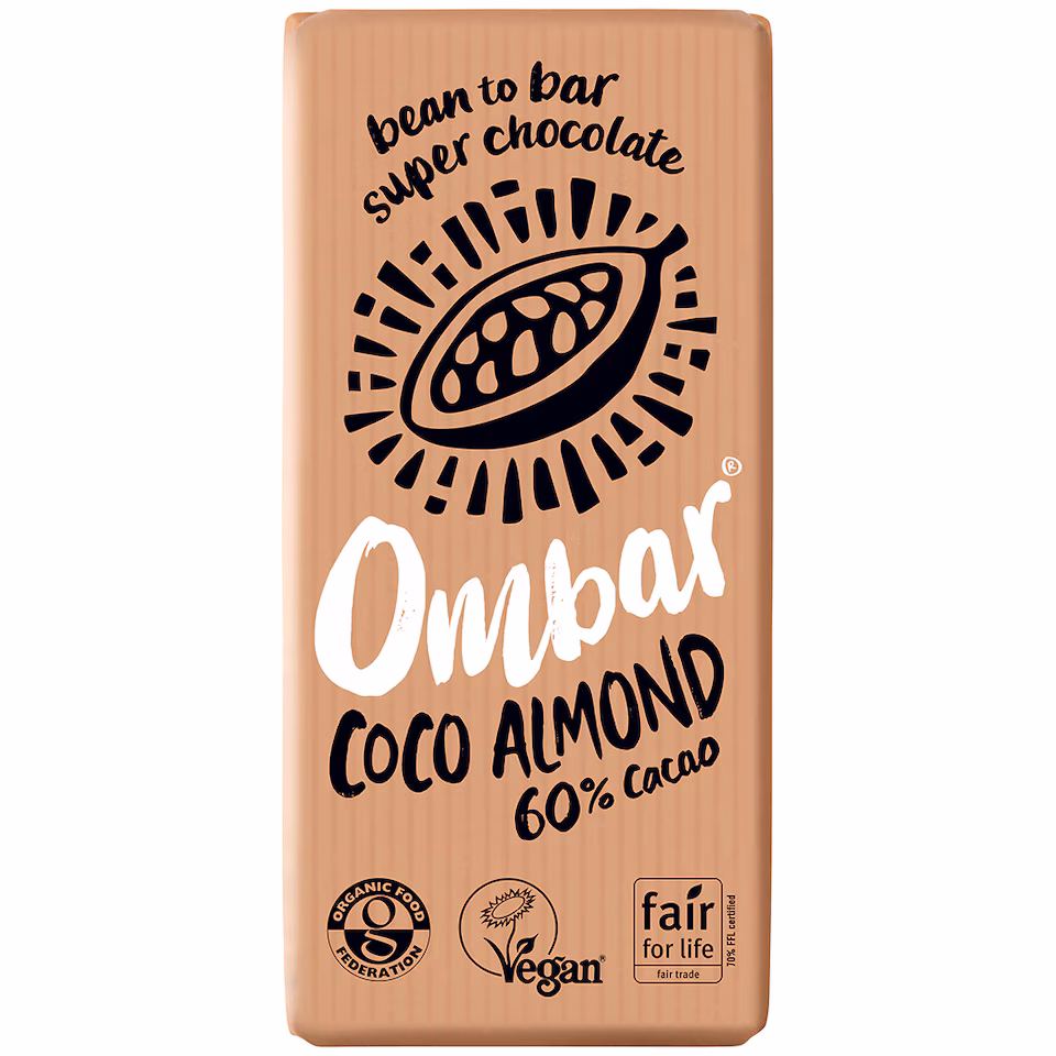 Organic Coco Almond 60% Cacao Bar 70g (Ombar)